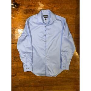 Calvin Klein Slim Fit Dress Shirt Light Blue 15.5 32/33 Non Iron